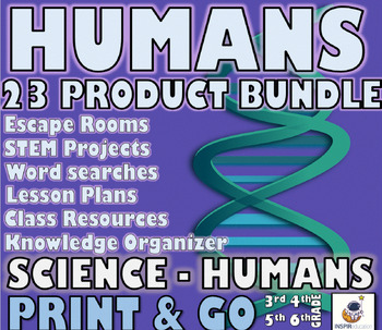 Preview of SCIENCE - HUMANS Huge bundle - games, activities, projects, resources, print/go