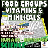 SCIENCE Humans, nutrition - Vitamins and Minerals Knowledg