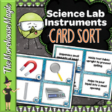 Science Lab Instruments Card Sort, Vocabulary Activity, Word Wall