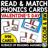 SCIENCE OF READING CENTER PHONICS VALENTINE'S DAY TASK CAR