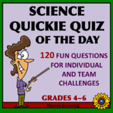 SCIENCE QUICKIE QUIZ OF THE DAY • 120 Questions