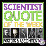 Science Quote of the Week Bell Ringers - 40 Scientist Quot