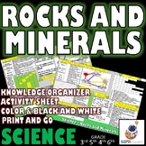 SCIENCE: Rocks and Minerals - Knowledge Organizer and Acti