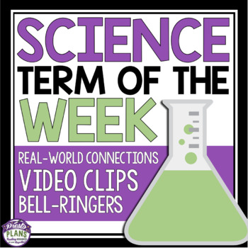 Preview of Science Term of the Week Posters or Bell-Ringers - Weekly Scientific Vocabulary