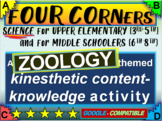 SCIENCE-THEMED FOUR CORNERS GAME - "ZOOLOGY" EDITION