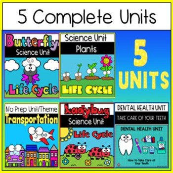 Preview of SCIENCE UNIT BUNDLE! 5 Complete No Prep Science Units Ready to Go!!!