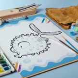 Journey Under the Sea: Educational Coloring Sheets for Pri