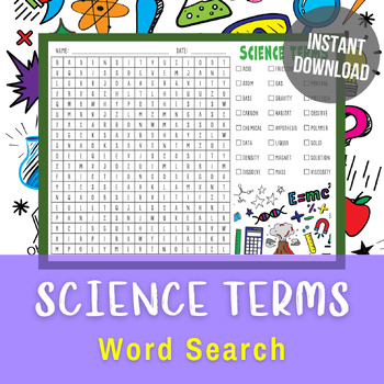 Preview of SCIENCE Word Search | STEAM Puzzle Word Search | Vocabulary Lesson Digital