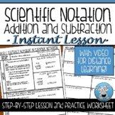 SCIENTIFIC NOTATION ADD AND SUBTRACT GUIDED NOTES AND PRACTICE
