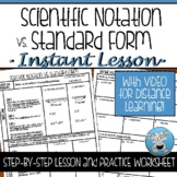 SCIENTIFIC NOTATION GUIDED NOTES AND PRACTICE