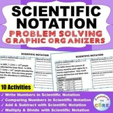 SCIENTIFIC NOTATION Word Problems with Graphic Organizer