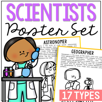 Preview of SCIENTISTS Posters | Bulletin Board Decor | Science Note Poster Pages 