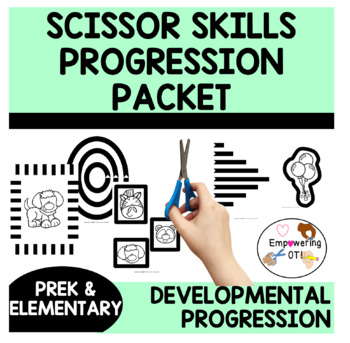 Preview of SCISSOR SKILLS PROGRESSION PACKET ! prek k 1 2 teachers OT SPED