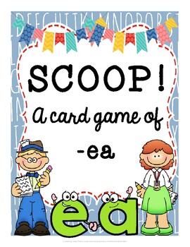 Preview of SCOOP! Vowel Digraph -EA  Reading Card Game
