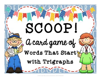 Preview of SCOOP! Words That Start with Trigraphs Reading Card Game