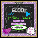 SCOOT 32 Task Cards - Addition with Missing Addends - Myst