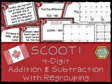 SCOOT! 4-Digit Addition & Subtraction With Regrouping Game