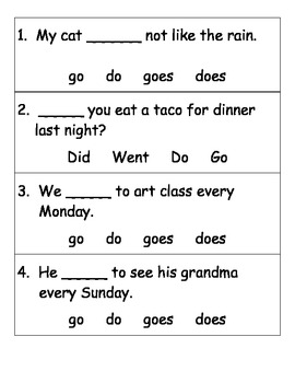 Scoot Game Verb Tenses Of Go And Do By Kelly Ingle Tpt