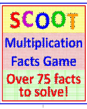 Preview of SCOOT Multiplication Facts Game (Cards, Grid and Lesson Plan)