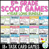 5th Grade Solve the Room (SCOOT) Review Games | Math Task 