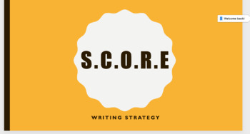 Preview of SCORE: Writing Strategy