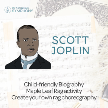 Preview of SCOTT JOPLIN Lesson Plan with Maple Leaf Rag and Choreography Activity