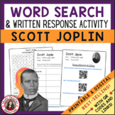 SCOTT JOPLIN Music Word Search and Biography Research Acti