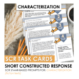 SCR Short Constructed Response Task Cards: CHARACTERIZATION