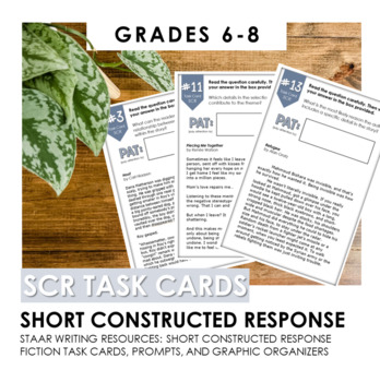 Preview of SCR Short Constructed Response Task Cards: FICTION vol. 1