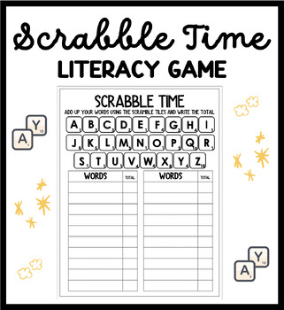 Preview of SCRABBLE TIME | PRACTICE MAKING WORDS | LITERACY & MATH GAME