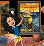 SCREAM art lesson, artist Edvard Munch, editable slideshow