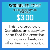 Introducing SCRIBBLES Font - a collection of 13 unique sty