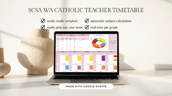 Preview of SCSA WA Catholic Term Timetable with FREE Weekly Planner