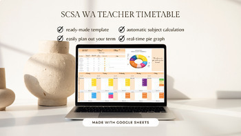 Preview of SCSA WA Public Term Timetable with FREE Weekly Planner