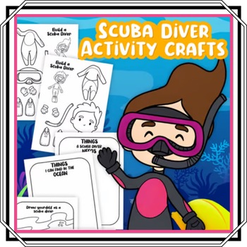 Preview of SCUBA DIVER ACTIVITY SET - Cut & Paste Craft - Exploring the Great Barrier Reef
