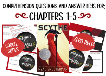 Preview of SCYTHE: Comprehension Questions and Answer Keys for Chapters 1-5