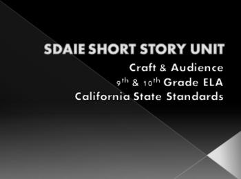 Preview of SDAIE Short Story Unit for 9th/10th Grade ELA - California State Standards