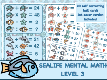 Preview of SEALIFE MENTAL MATH LEVEL 3