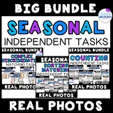 SEASONAL Real Photo Independent Tasks (matching, sorting, 