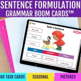 Speech Therapy Sentence Formulation BOOM™ Cards for summer