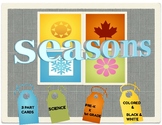 SEASONS 3 PART CARDS:  Colored and Black and White