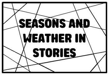 Preview of SEASONS AND WEATHER IN STORIES Literary Themes Coloring Pages, 1st Grade Emer