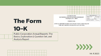 Preview of SEC Form 10-K Annual Report: The Basics, Exploration & Question Set, and Analysi