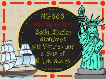 Preview of SECOND GRADE SOCIAL STUDIES GOALS WITH 2 SETS OF RUBRICS AND GRAPHICS