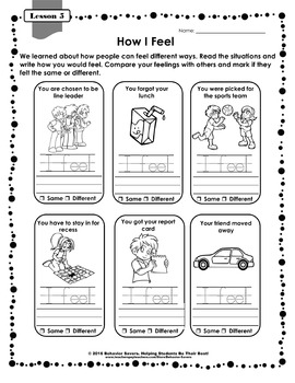 SECOND STEP 3rd Grade-21 Lesson Worksheets by Behavior Savers | TpT