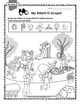 SECOND STEP KINDERGARTEN-24 Lesson Worksheets by Behavior Savers