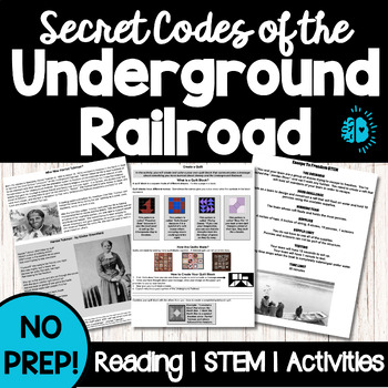Preview of SECRET CODES OF THE UNDERGROUND RAILROAD Black History Hands On Test Prep