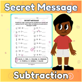 SECRET MESSAGE: Subtraction Facts Practice Fun Activity Wo