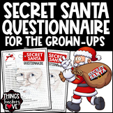 Secret Santa Questionnaire for the Grown-Ups, Christmas Fu
