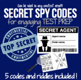 SECRET SPY CODES: Engaging Riddles for Test Prep in any co